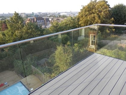 Frameless Glass Balustrade - Glazing Channel Systems Rooftop Deck
